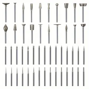 50pcs Diamond Grinding Burr Set for Rotary Tools - 1/8" Shank, Multi-Functional Polishing & Carving Kit for Stone, Glass, Ceramic, Jewelry & More