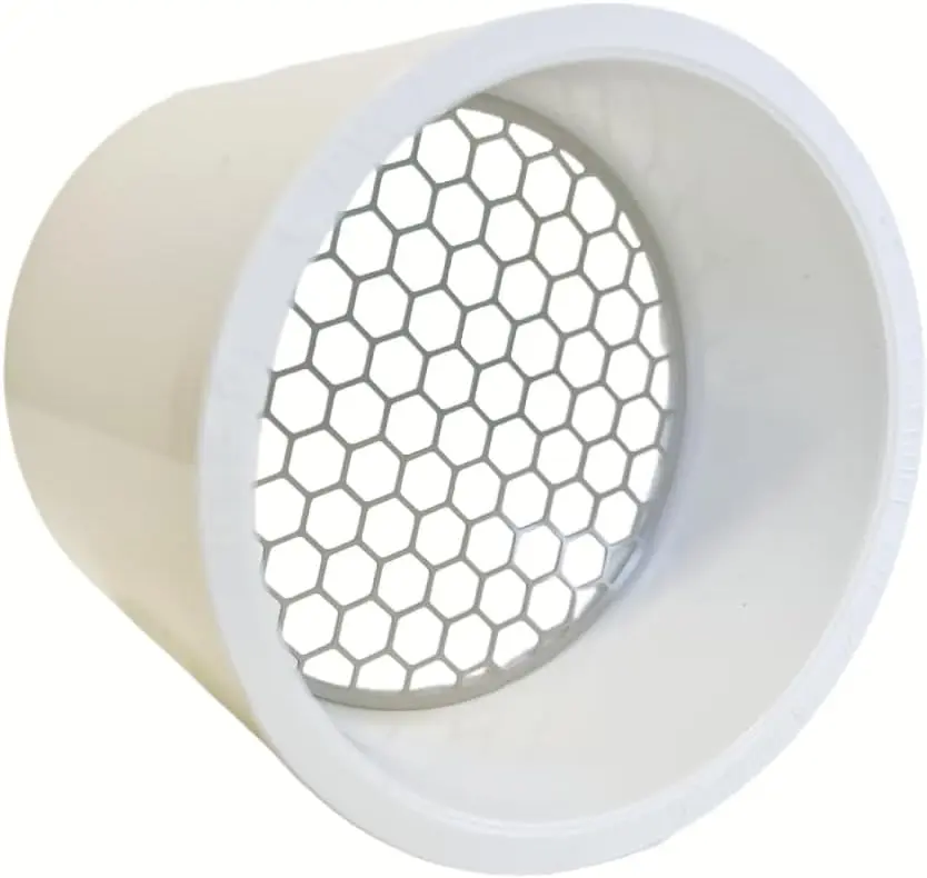 LGQF-LL 2" PVC Vent Cover with Stainless Steel Bird Screen – Furnace Vent Cover, Roof Vent Cover, Water Heater Vent Cap, Fits 2" Schedule 40 PVC Pipe, Blocks Birds, Rodents & Debris