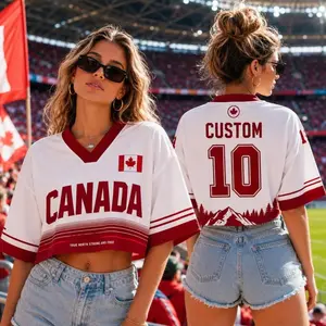 Canada Crop Top Soccer Jersey, Personalized Canada Football Crop Top, Custom Name Number Jersey, Panama Fan Shirt