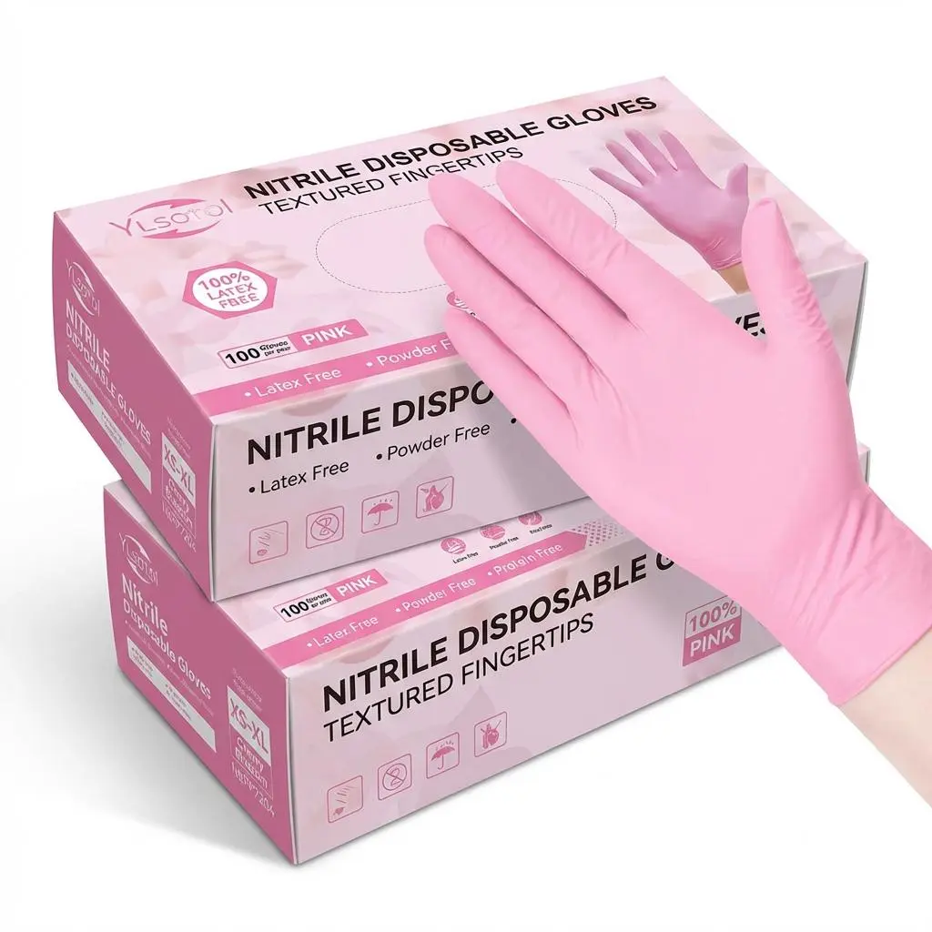 Multipurpose Nitrile Gloves, 24cm/9.45in Length, Durable and Reusable, Ideal for Home Kitchen, Janitorial, and Crafts