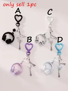 Creative Music Earphone Shape Phone Chain, Backpack Pendant Keychain, High Appearance Creative Pendant, 1pc Fashion Accessory, Keychain For Bags
