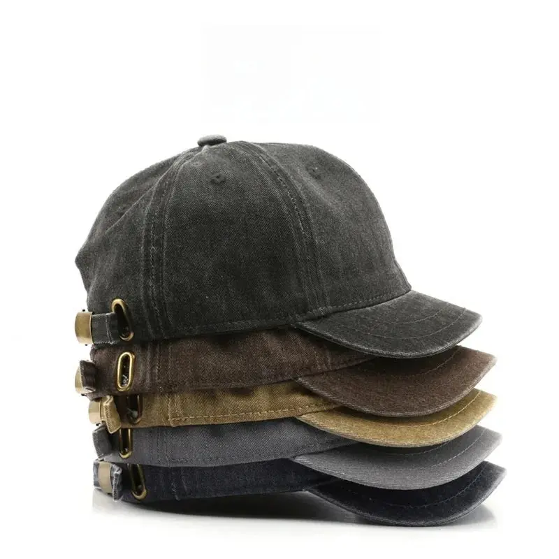 Unisex Retro Short Brim Baseball Cap