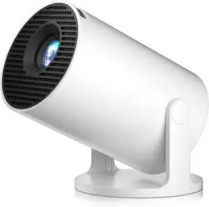 [2025 New] HY300PRO+ Smart 4K Projector Wifi Bluetooth,  Mini Projector Android 11.0, Short Throw Projector 1080P HD, 180° Adjustable, Auto Keystone Correction, Outdoor Movie Projector Portable