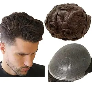 【TIMIA】Men's wig, remy human hair, full-length hair, men's wig 0.10 mm, men's wig system PU wig, men's wig wig 8X10 #2