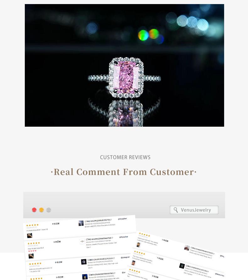 [Venus Jewelry] Lab Created Gemstone Silver 925 Rectangular chamfered personality simple ring