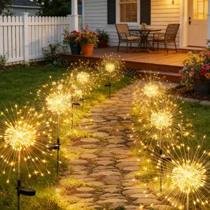 Solar Firework Lights 120 LED | Outdoor Garden Decorative Lights | Waterproof LED String Light | Christmas Yard Decoration | Holiday Landscape Lighting