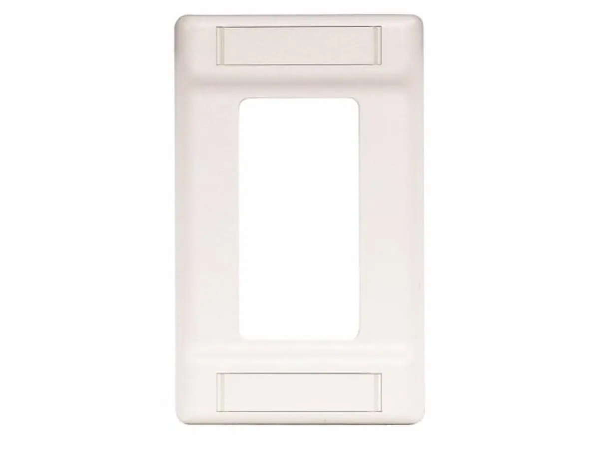 Hubbell IFP126W 1 Gang Screw-Mounted Wall Plate Cover, Up to 6 Port Capacity, White Label Field