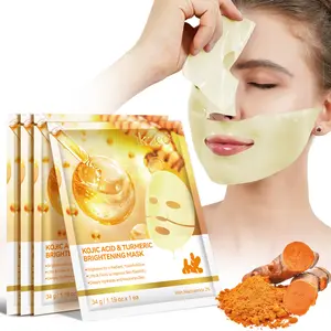 Ikzee Turmeric Collagen Treatment Gel Mask, Contains 2% Niacinamide, Brightening & Firming, Deep Hydration for Dry Skin, Single Pack