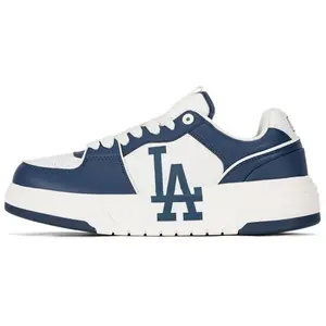 MLB Chunky Liner Basic Comfortable Unisex Low-Top Sneakers with Slip-Resistant Wear-Resistant Height-Increasing Design in Blue