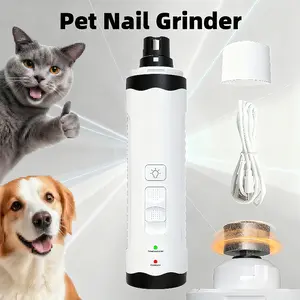 Cordless Dog Nail Clipper Professional Low Noise Electric Cat Nail Grinder/ Dog Nail Trimmer With LED Light And 2 Grinding Settings Paw Trimmer High-Quality Dog Grooming Tool A Cat Grooming Tool That Works For 300 Minutes On A Full Charge