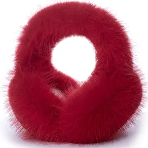 Winter Ear muffs for Women Men, Fluffy Ear Warmer with Thick Faux Ear Covers, Foldable for Convenience!