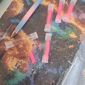 Diamond Art Painting Pen Set, 1 Count Adhesive Pen & 10pcs Replaceable Wax Tip, DIY Diamond Arts Colorful Painting Tool for Home School Office, Diamond Art Tools