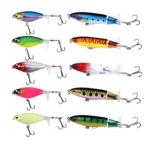 Mixed Color Spinner Bait with Fishing Hooks (10pcs/set), Artificial Topwater Fishing Lure, Fishing Accessories for Outdoor Fishing