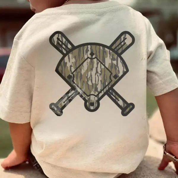 Youth and Adult Tree bark camo baseball bats and diamond Tee, Baseball Game Day tee, back to school outfit, youth Casual Wear, Gift For Son And Daughter, Toddler graphic tees