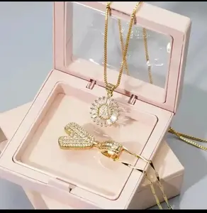Women's 2-Pack Peonalized Initial Letter Pendant Necklaces, Cubic Zirconia Assorted Bling Stish Accessory, Peonalized Statement Jewelry for Parties & Birthdays with Gift Box, Assorted Necklaces, Peonalized Statement Necklace