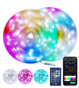 LED string lights for outdoor decoration: 33 FT colors changing rope lights with IP68 Waterproof for Christmas holidays Party festival - multicolor fairy Lights with remote for indoor room decor