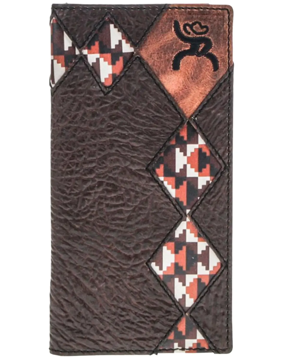 Hooey Men's Men'S Tahonta Patchwork Rodeo Wallet - Rw014-Brtn
