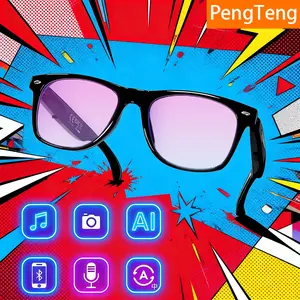 2026 new smart glasses, 160+language free translation,AI Smart Glasses, Wireless Headphone, Wireless Audio Glasses, ForListening To Music & Calling, dual Type-C fast charging, headphone replacement, travel, office and home all-around king, holiday gift