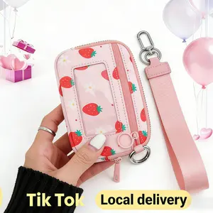 Women's Iris 2nd Gen RFID Compact Bifold Mini Wallet - Wristlet Clutch, Colorful Luxury Purse, Mom Gift, Everyday Outdoor Card Holder Wallets