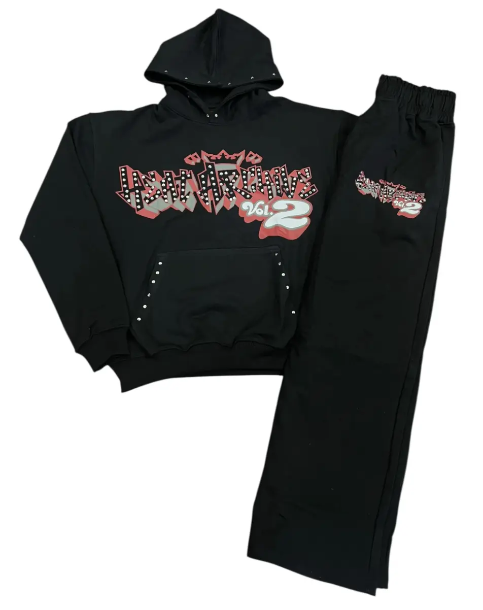 Heat Archive Volume 2 Black Sweatsuit - Comfortable & Stylish Black Fabric Classic Design for Everyday Wear