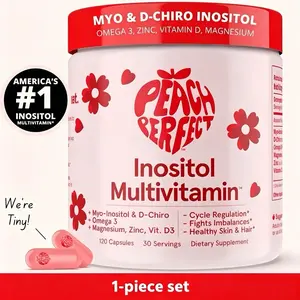 (value pack) Peach Perfect Inositol Multivitamin - Peach Perfect Myo-Inositol, D-Chiro Inositol, Omega 3 Fitness Healthcare