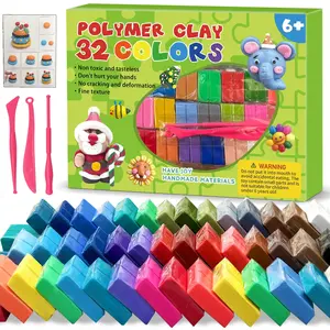 【Original Product】32 Color Air Dry Clay Set, Ultra Light Clay with Sculpting Tools, Soft & Ultra Light, Safe & Non-Toxic, DIY Craft Easy to Use with Accessories and Tutorials diy craft Creative Playful
