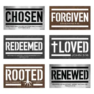 20 3/4" x 12" Religious Chosen, Redeemed, Forgiven Posters - 6 Pc.
