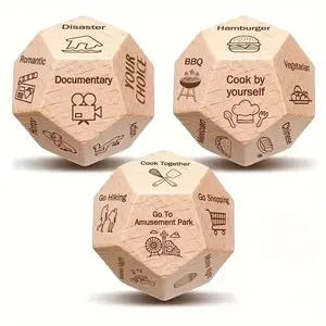 3pcs Dice for Couples, Ideal Gift for Him & Her, Perfect for Food & Movie Activities, Decision Dice Games, Celebrate Occasions Like Christmas
