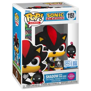 Funko POP! Shadow with Dark Chao Sonic The Hedgehog #1151 (Flocked) [Toy Temple & SE stickers]