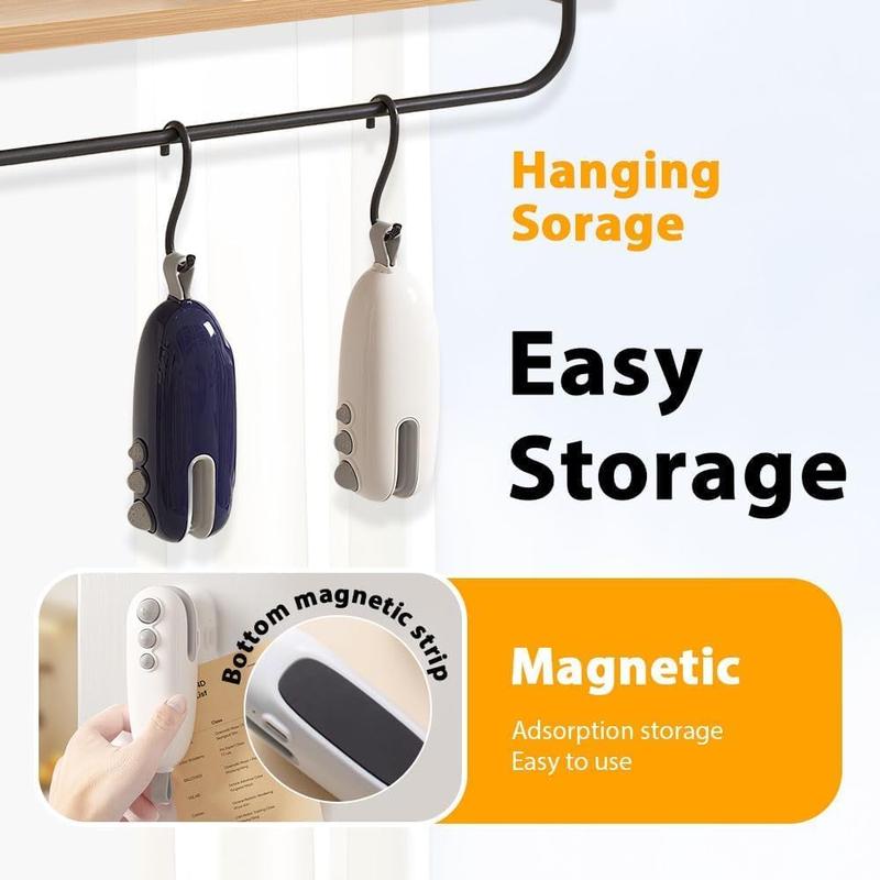 2Pcs Mini Bag Sealer with Cutter and Magnet, Handheld 2 in 1 Rechargeable Food Bag Sealer,Mini Bag Sealer Magnetic,Chip Heat Sealer for Plastic Bag Snack Bag Food Storage(White+Blue) 2Pcs Mini Bag Sealer with Cutter and Magnet, Handheld 2 in 1 Rechargeable Food Bag Sealer,Mini Bag Sealer Magnetic,Chip Heat Sealer for Plastic Bag Snack Bag Food Storage(White+Blue)