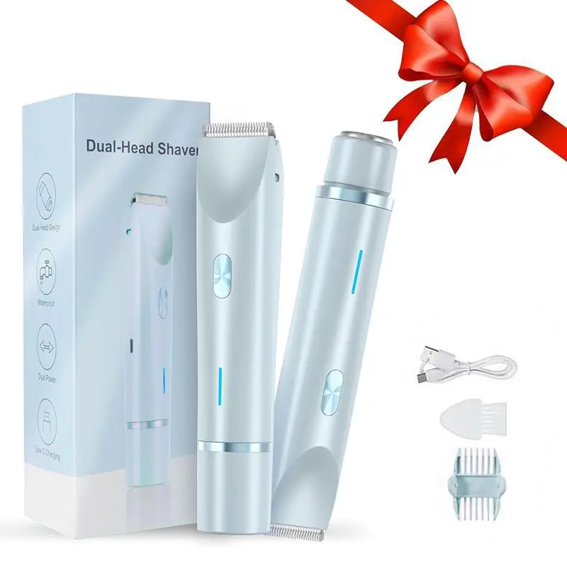 2 in 1 Electric Hair Trimmer Kit, 1 Box Rechargeable Hair Shaver & Accessories, Women's Bikini Trimmer, Rechargeable Body Trimmer, Personal Care Appliances for Women