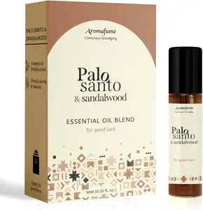 Palo Santo & Sandalwood Roll-On by Aromafume | 1 x 10ml / 0.33 fl oz | Natural Roll On Perfume | Spiritual Meditation Accessories