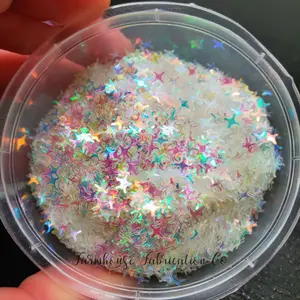 "Wish is a Dream" Iridescent Opal Four Point Stars Polyester Glitter