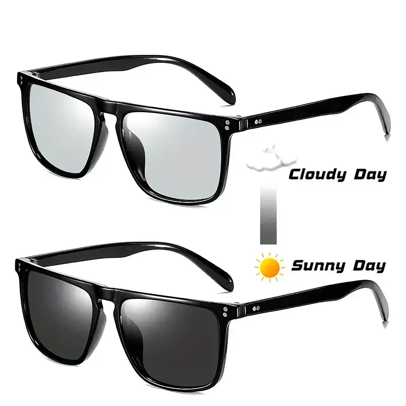 High-Grade Glasses Case Packaging Trendy Classic Photochromic Flat Top Square Glasses, Polarized Sports Night Vision Driving Glasses, for Men Women Vacation Travel Fishing Decors Photo Props Sun Protective Sunglasses High-Grade Glasses Case Packaging Trendy Classic Photochromic Flat Top Square Glasses, Polarized Sports Night Vision Driving Glasses, for Men Women Vacation Travel Fishing Decors Photo Props Sun Protective Sunglasses