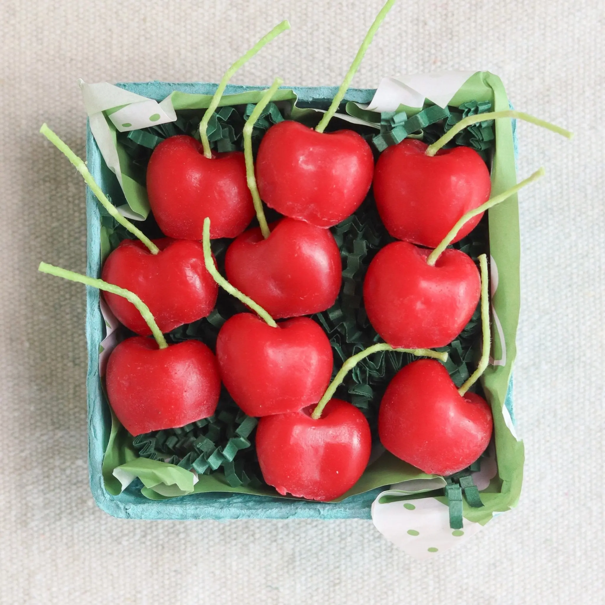 Cherry Beeswax Birthday Candles