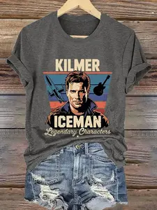 Val Kilmer Iceman Legendary Characters T-shirt for Men and Women - 100% Preshrunk Cotton, Soft Comfortable Fit, Machine Washable
