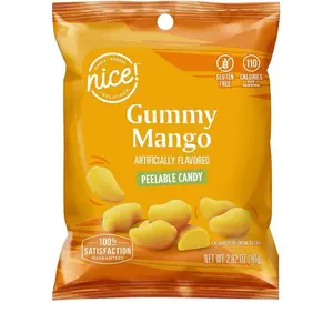 Nice Gummy Mango Peelable Candy  Snack Sweet Mangga Candies Bonbon Remineralizing Underbrush Chewing Gum