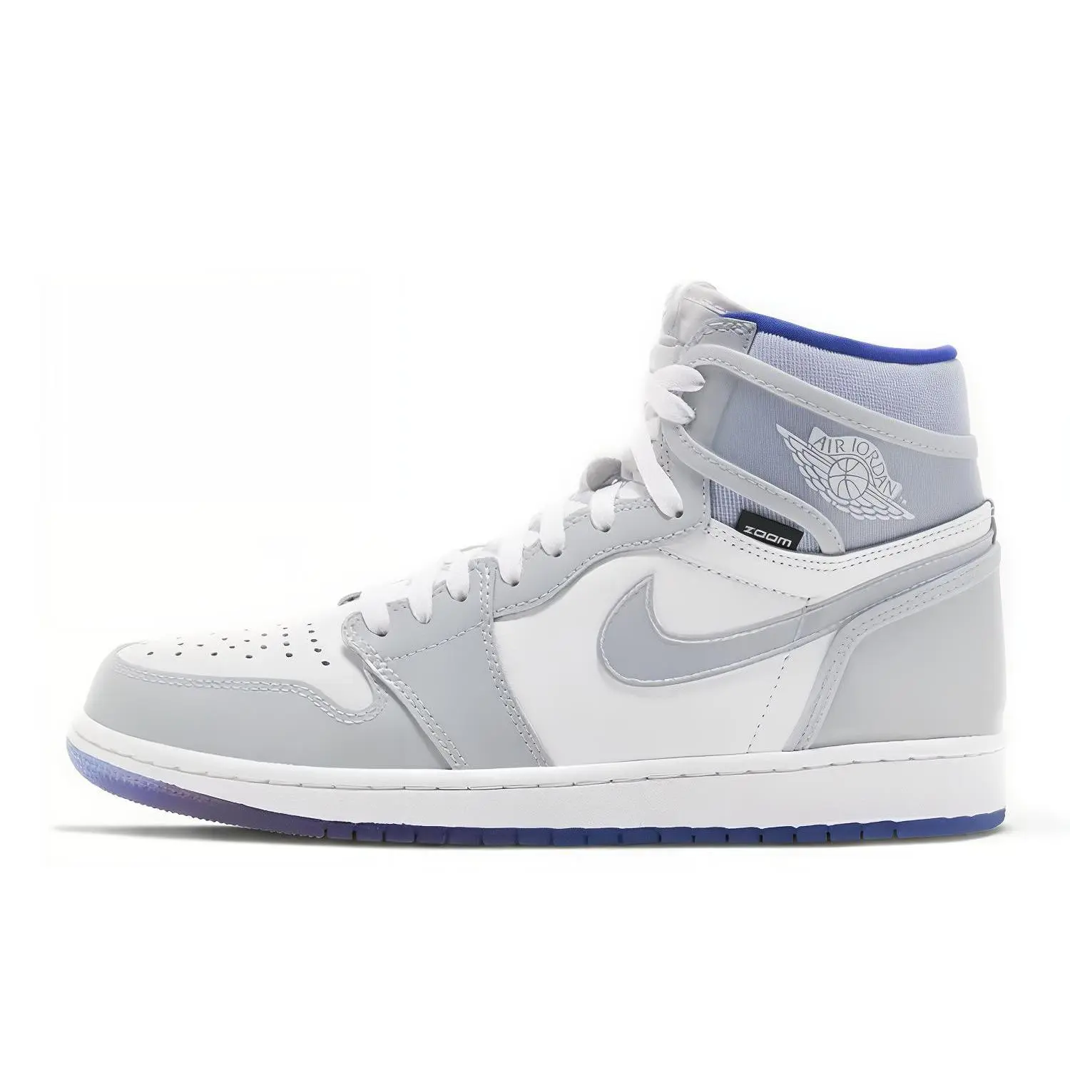NIKE Air Jordan 1 High Zoom 'Racer Blue' Men's Basketball Shoes - Durable Leather High-Top, Lightweight All-Season Sports Footwear, Responsive, US M 10 Available, US Sizes 6-13
