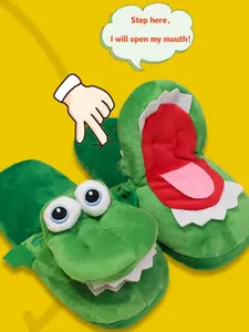 Cute Crocodile Cartoon Slippers for Women, Funny Indoor Home Shoes, Comfortable Ladies' Housewear, Fun and Unique Design