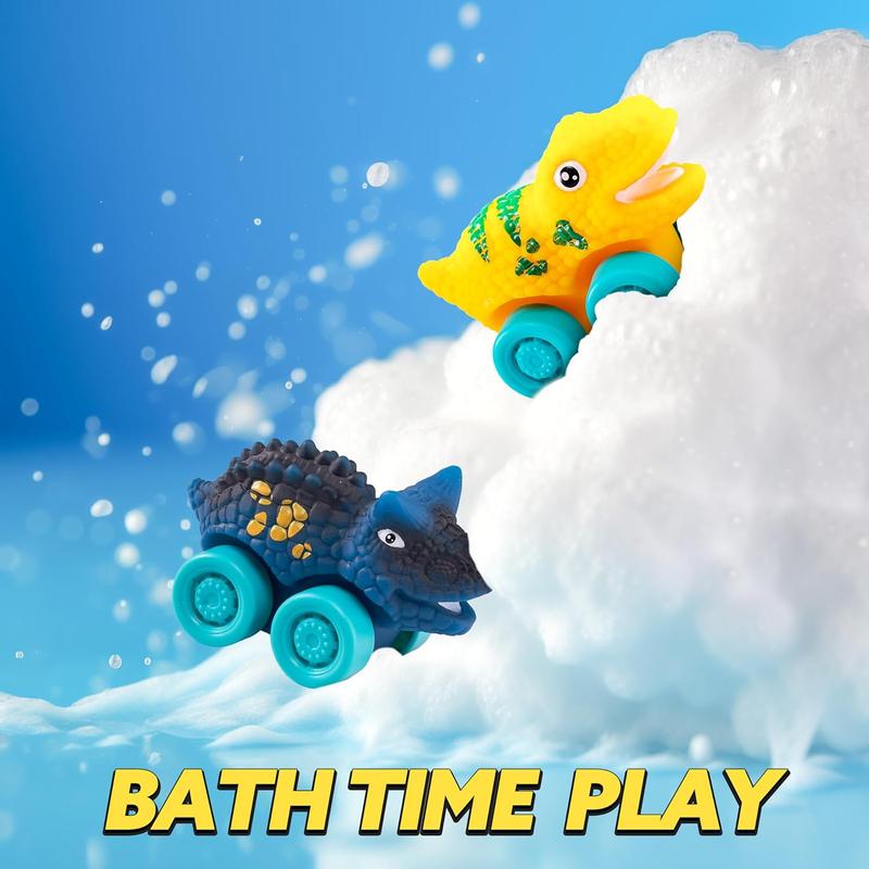 Dinosaur Toys for Kids 2-4, Toddler Boy Toys, Dinosaur Carrier Truck with 6 Rubber Car Vehicles, Christmas Birthday Gifts with Music & Lights for 2 3 4 5 Year Old