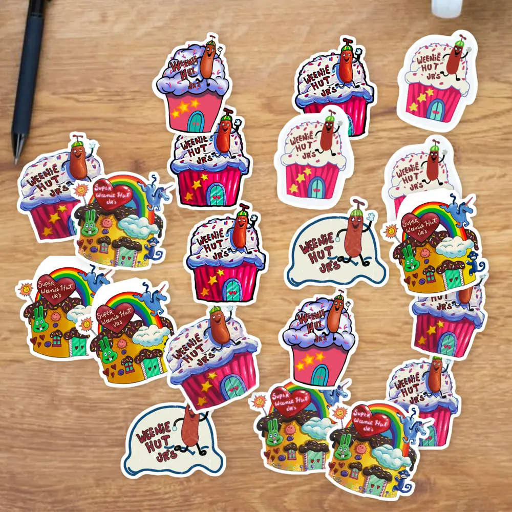 Stickers Pack 20 Pcs Weenie Guitar Laptop Hut Bumper Car Jr Water Spongebob Bottle Waterproof Squarepants Luggage Bike Vinyl Skateboard Aesthetic Colorful