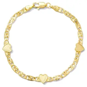 HEART'S BEAUTIFUL bracelet new style gold plated.7½inches fashion design