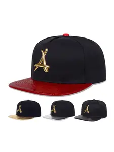 Unisex Metal Triangle Leather Brim Baseball Cap, Adjustable Sun Protection Casual Hat for Spring & Fall, Outdoor Travel Beach Vacation