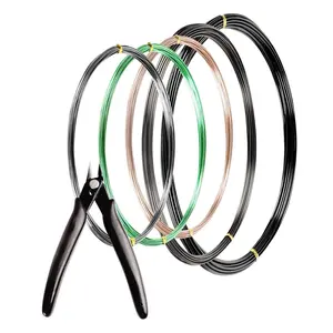 5 count Bonsai Wire and Bonsai Tool Kit, Total 164  Bonsai Tree Wire for Bonzai Trees Indoor, 3 Size of 1-mm, 1.5-mm, 2-mm