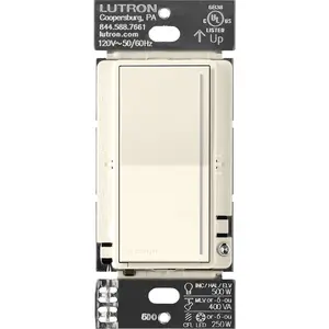 Lutron Sunnata RF Companion Touch Dimmer for RA3 Systems, Multi-Location Remote Dimmer, Not for Stand-Alone Use, 120V, RRST-RD-BI, Biscuit