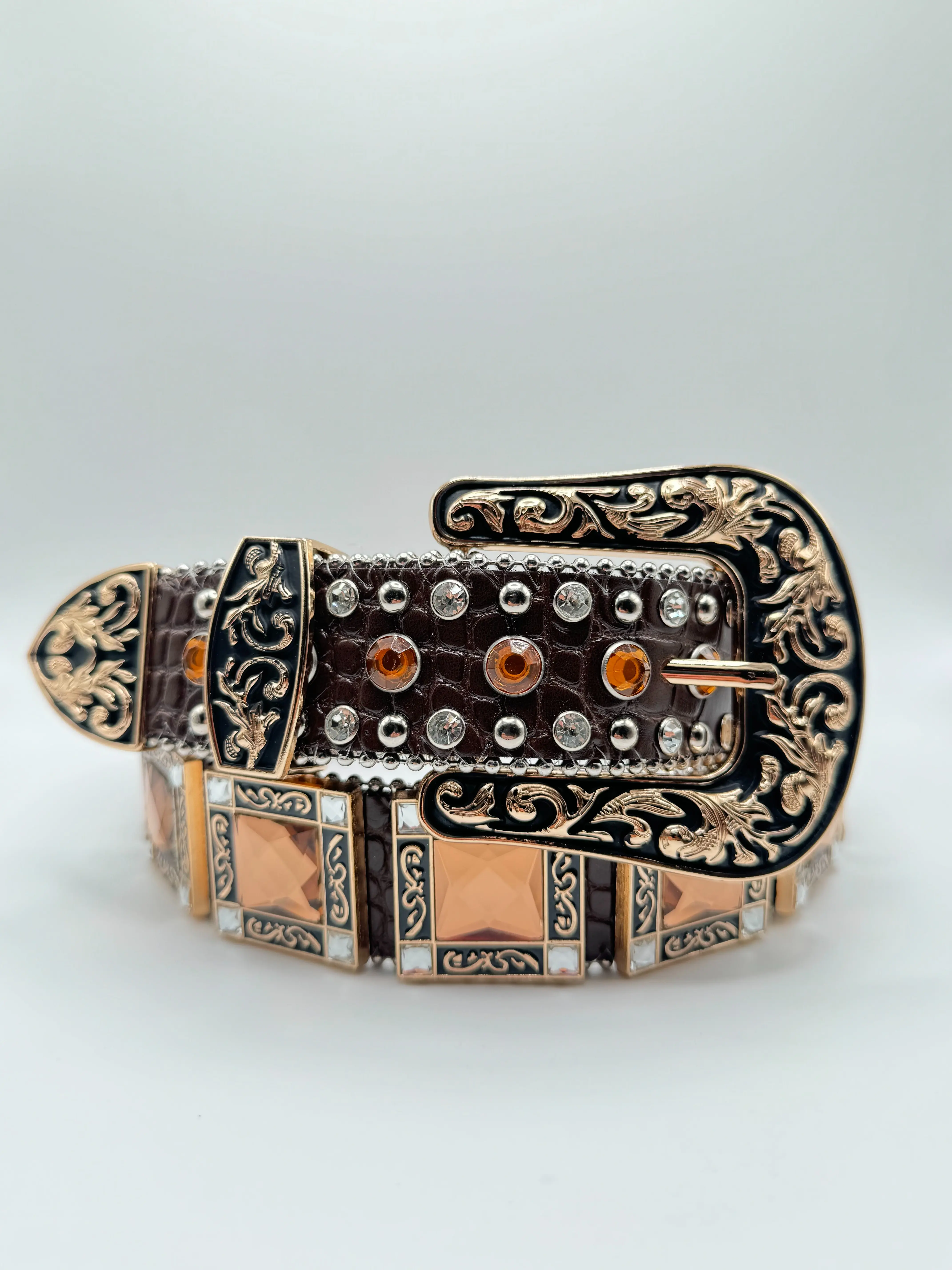 Belt- Western Brown Rhinestones Belt- Western Brown Rhinestones
