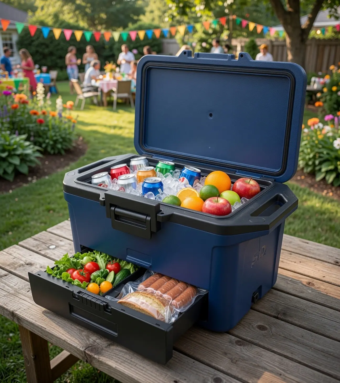50-Qt Camping Cooler, Long-Lasting Ice Retention, Large Capacity for Sports & Outdoor Camp Kitchen Use