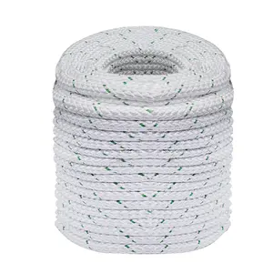 findmall Outdoor use 3/8 Inch by 100/200 Feet , 16 Strand Double Braid Polyeste Rope,White