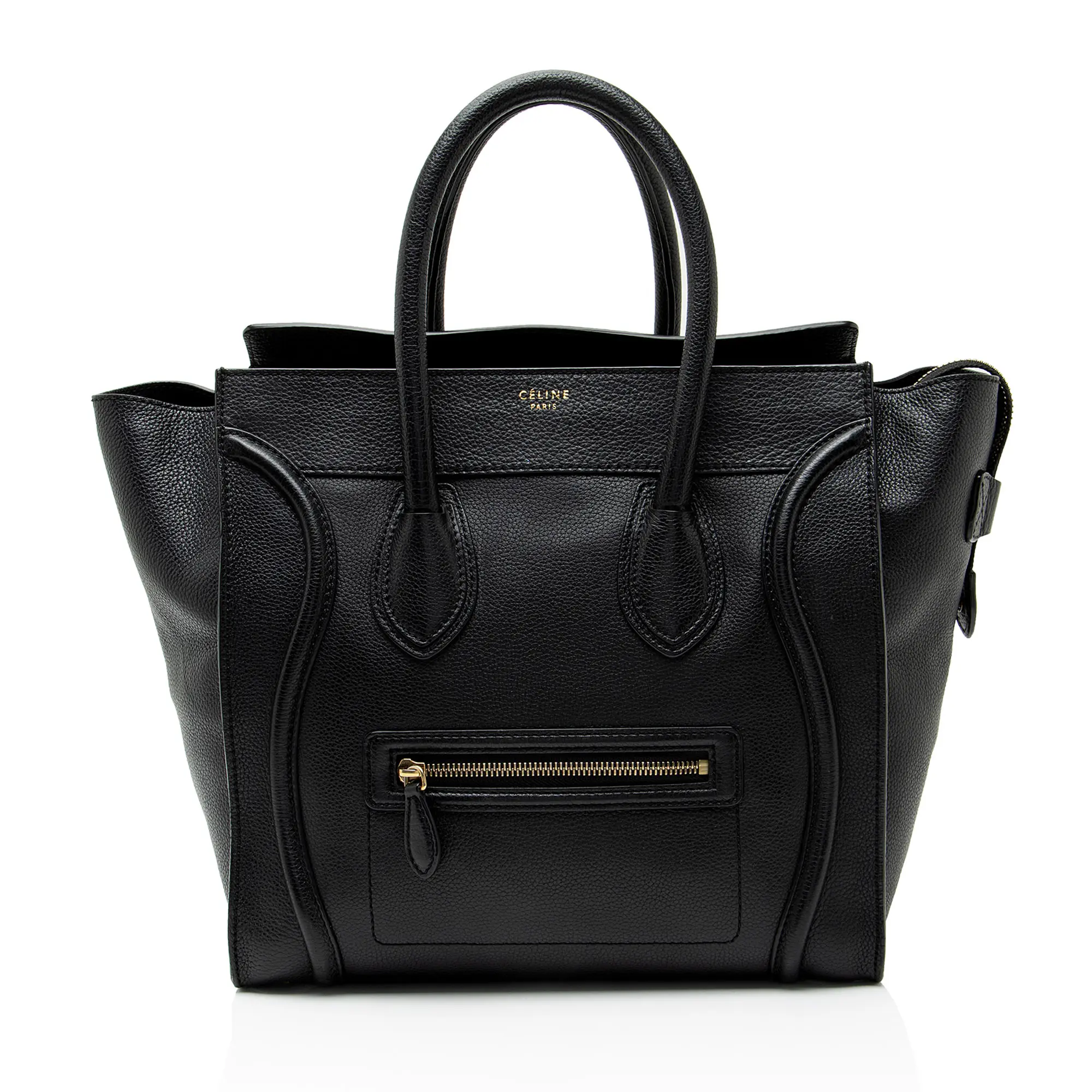 Pre-owned Celine Leather Tote Bags Pebbled Mini Luggage Tote