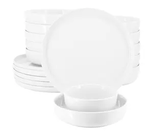 Elama Duncan 18 Piece Porcelain Dinnerware Set